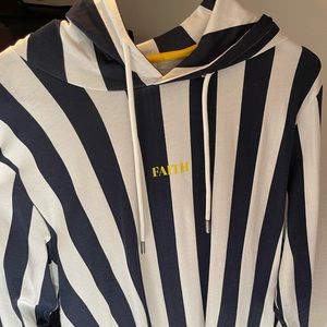 Navy Blue and White Sweatshirt